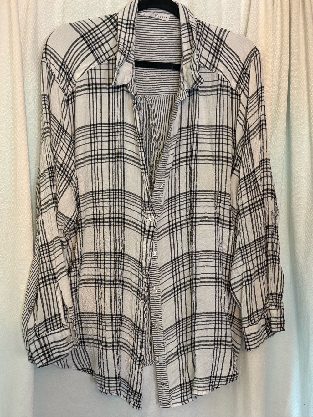 Black and White Button Up Shirt